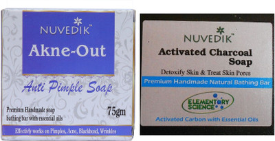 Nuvedik Activated Charcoal & Akne-Out Anti Pimple Soap(Combo Pack 75Gm Each)(150 g, Pack of 2)
Nuvedik Activated Charcoal & Akne-Out Anti Pimple Soap(Combo Pack 75Gm Each)(150 g, Pack of 2)