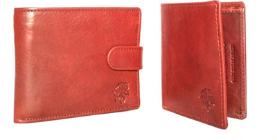 Leandre Men Tan Genuine Leather Wallet(8 Card Slots)
