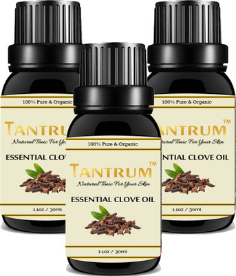 TANTRUM Essential Pure Clove Essential Oil 100% Natural Therapeutic Grade (10 ml) (pack of 3)(90 ml)
TANTRUM Essential Pure Clove Essential Oil 100% Natural Therapeutic Grade (10 ml) (pack of 3)(90 ml)