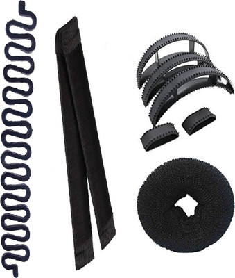 JAMPAK Hair Bun Shaper Set, French Donut Bun Maker + French Twist Hairstyle Clip DIY (Black)(Set of 8)
JAMPAK Hair Bun Shaper Set, French Donut Bun Maker + French Twist Hairstyle Clip DIY (Black)(Set of 8)