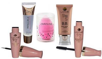 CAROLINE Sponge Puff & 9to5 BB Bright Benefit Cream, Infallible Mattifying Primer, Waterproof Eyeliner & Mascara(Set of 5)
CAROLINE Sponge Puff & 9to5 BB Bright Benefit Cream, Infallible Mattifying Primer, Waterproof Eyeliner & Mascara(Set of 5)