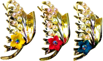 Proplady Party Collection Golden (Pack of 3, L Size) Pearls & Rhinestones Stud Floral Butterfly Clutch for Girls & Women |Wedding Hair Hair Clip, Hair Claw, Bun Clip, Banana Clip, Back Pin(Gold)
Proplady Party Collection Golden (Pack of 3, L Size) Pearls & Rhinestones Stud Floral Butterfly Clutch for Girls & Women |Wedding Hair Hair Clip, Hair Claw, Bun Clip, Banana Clip, Back Pin(Gold)