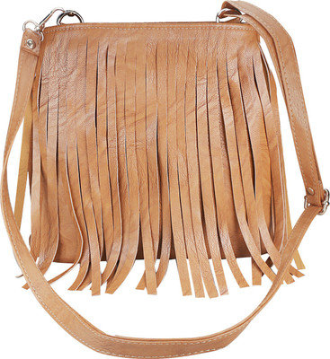 quickk Women Casual, Evening/Party Tan PU Sling Bag