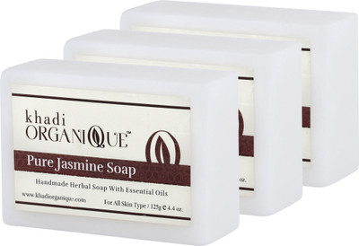 Khadi organique Handmade Jasmine Soap(450 g, Pack of 3)
