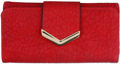 Gio Collection Women Red Artificial Leather Wallet(6 Card Slots)