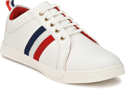 Eco Lee Shoe Sneakers For Men(White, Red, Blue