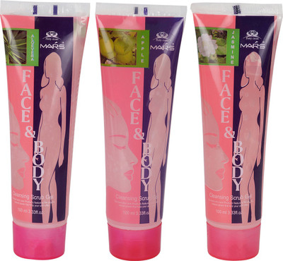CYBERCITY MARKETING Face and Body Cleasing Scrub Gel Aloevera, Apple, Jasmine(300 ml)
CYBERCITY MARKETING Face and Body Cleasing Scrub Gel Aloevera, Apple, Jasmine(300 ml)