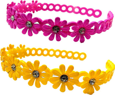 Proplady Partywear Rhinestone Stud (Pack of 2) Princess Floral Tiara-Style Hair Band for Girls & Women|Wedding Hair Accessories|Designer Hair Band, Head Band, Hair Accessory Set(Pink, Yellow)
Proplady Partywear Rhinestone Stud (Pack of 2) Princess Floral Tiara-Style Hair Band for Girls & Women|Wedding Hair Accessories|Designer Hair Band, Head Band, Hair Accessory Set(Pink, Yellow)