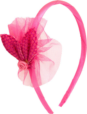 NeedyBee Dark Pink Fairy Wings Hair Band for Baby Girls Kids Hair Accessories Hair Band(Pink)