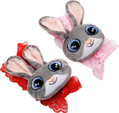 Sanjog Pink&Red Rabbit Streached Hair Band For 3 to 10 Year Girls Hair Band(Pink, Red)