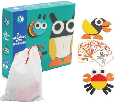 Montez Creative Animal Geo Blocks Wooden Pattern Blocks Puzzles with 20 Designs for Preschool(Multicolor)
Montez Creative Animal Geo Blocks Wooden Pattern Blocks Puzzles with 20 Designs for Preschool(Multicolor)