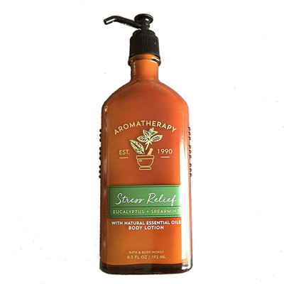 Bath & Body Works Works Aromatherapy Stress Relief - Eucalyptus + Spearmint Body Lotion, 6.5 Fl Oz(192 ml)
Bath & Body Works Works Aromatherapy Stress Relief - Eucalyptus + Spearmint Body Lotion, 6.5 Fl Oz(192 ml)