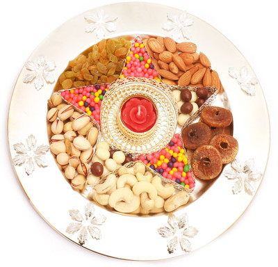 Ghasitaram Gifts Dryfruits-Star dryfruit and rice crunchies and nutties thali(200 g, Vacuum Pack)
Ghasitaram Gifts Dryfruits-Star dryfruit and rice crunchies and nutties thali(200 g, Vacuum Pack)