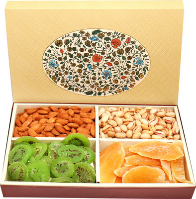 Ghasitaram Gifts Dryfruits-4 part Eco Print Assorted Dryfruit Box 600 gms(600 g, Vacuum Pack)
Ghasitaram Gifts Dryfruits-4 part Eco Print Assorted Dryfruit Box 600 gms(600 g, Vacuum Pack)
