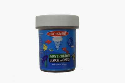 Australian Black Worms bio pigment 10 g Dry Fish Food