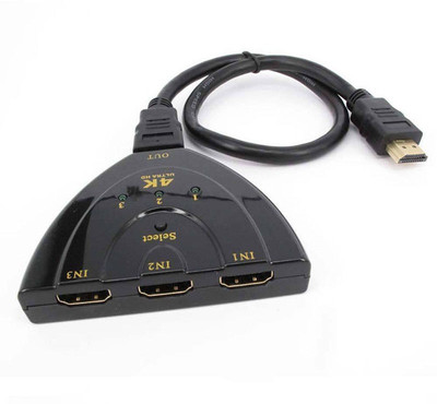 smacc high quality 3 Port HDMI Switch 4k full HD high speed Cable 50 Cm ( 3 Input and 1 output ) Media Streaming Device(Black)
smacc high quality 3 Port HDMI Switch 4k full HD high speed Cable 50 Cm ( 3 Input and 1 output ) Media Streaming Device(Black)
