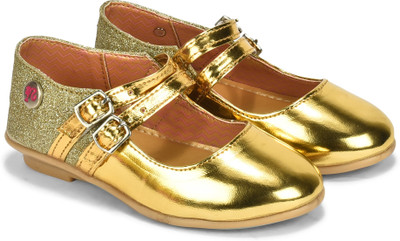 Barbie Girls Strap Ballerinas(Gold