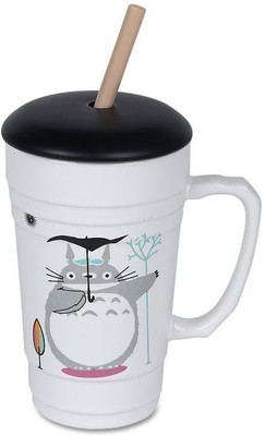 Cosmosgalaxy Kitty Ceramic Mug(300 ml), Black;white