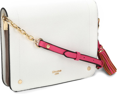 Dune London Women Casual White PU Sling Bag