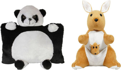Tajpur Traders Panda Pillow (30 cm) With Kangaroo Soft Toy - 35 cm(White, Browm), Browm;white
Tajpur Traders Panda Pillow (30 cm) With Kangaroo Soft Toy - 35 cm(White, Browm), Browm;white