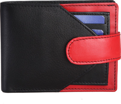 Kukatoo Men Black Genuine Leather Wallet(8 Card Slots)