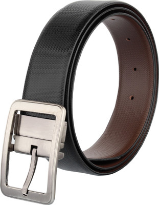 Styler King Men Formal Black Genuine Leather Reversible Belt