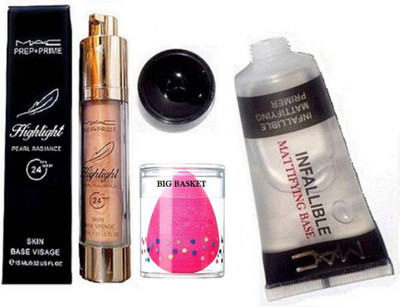 big Basket Sponge Puff With mac pearl radiance prep+prime highlighter with infallible mattifying base primer(Set of 3)
big Basket Sponge Puff With mac pearl radiance prep+prime highlighter with infallible mattifying base primer(Set of 3)