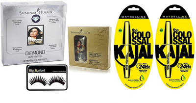 big Basket Eyelashes , Shahnaz Husain Diamond Facial Kit , Face And Under Eye Night Nourshing Cream , The Colossal Kaj. Set of 2(Set of 5)
big Basket Eyelashes , Shahnaz Husain Diamond Facial Kit , Face And Under Eye Night Nourshing Cream , The Colossal Kaj. Set of 2(Set of 5)