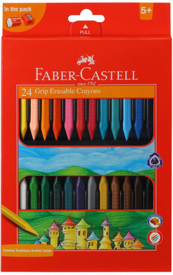 Faber-Castell 24 Grip Erasable Crayons For Learners pack of 2(Set of 2, Multicolor)
Faber-Castell 24 Grip Erasable Crayons For Learners pack of 2(Set of 2, Multicolor)