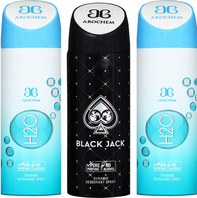 AROCHEM H2O-2 & BLACK JACK DYNAMIC DEODORANT BODY SPRAY BODY DEO SPRAY Body Spray - For Men & Women(600 ml, Pack of 3)
AROCHEM H2O-2 & BLACK JACK DYNAMIC DEODORANT BODY SPRAY BODY DEO SPRAY Body Spray - For Men & Women(600 ml, Pack of 3)