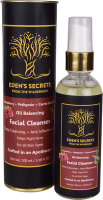 Eden's Secrets RASPBERRY + CARROT SEED OIL + PETITGRAIN | Oil Balancing Facial Cleanser 100ml ⦠Face Wash(100 ml)
Eden's Secrets RASPBERRY + CARROT SEED OIL + PETITGRAIN | Oil Balancing Facial Cleanser 100ml ⦠Face Wash(100 ml)