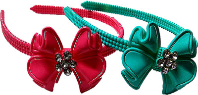 Proplady Partywear Stylish (Pack of 2) Rhinestone Stud Bow Hair Band for Girls & Women|Wedding Hair Accessories|Designer Hair Band, Head Band, Hair Accessory Set(Pink, Turquoise)
Proplady Partywear Stylish (Pack of 2) Rhinestone Stud Bow Hair Band for Girls & Women|Wedding Hair Accessories|Designer Hair Band, Head Band, Hair Accessory Set(Pink, Turquoise)