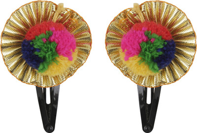 AccessHer Pom Pom Stones Used Black Tic tac pins with gota flower and pom pim Hair Clip(Multicolor)
AccessHer Pom Pom Stones Used Black Tic tac pins with gota flower and pom pim Hair Clip(Multicolor)
