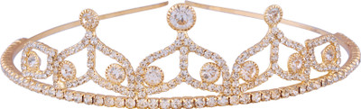 AccessHer Wedding Collection, Party wear Rhinestone Studded Golden Metal Hair Band Crown Hair Band(Multicolor)
AccessHer Wedding Collection, Party wear Rhinestone Studded Golden Metal Hair Band Crown Hair Band(Multicolor)