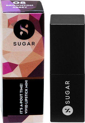 Sugar It's A Pout Time Vivid Mini Lipstick 08 Brownton Abbey((Peach Brown))