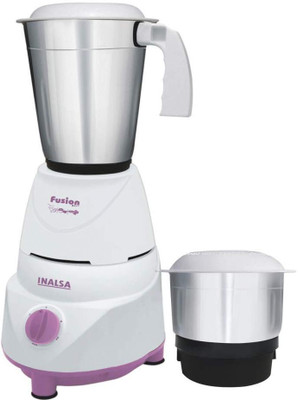 Inalsa MG Fusion 2 Jar 550 Mixer Grinder(White, Purple, 2 Jars), Purple;white