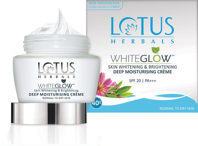 Lotus Herbals WHITEGLOW Skin Whitening & Brightening DEEP MOISTURISING CReME SPF 20 | PA+++(60 g)
Lotus Herbals WHITEGLOW Skin Whitening & Brightening DEEP MOISTURISING CReME SPF 20 | PA+++(60 g)