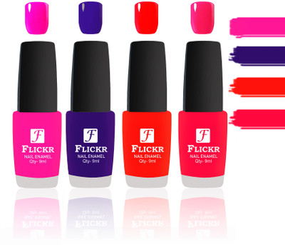 Flickr Evergreen Nail Polish Combo With Single Coat Application Pink,Blue,Red,Sweet Red(Pack of 4)
Flickr Evergreen Nail Polish Combo With Single Coat Application Pink,Blue,Red,Sweet Red(Pack of 4)