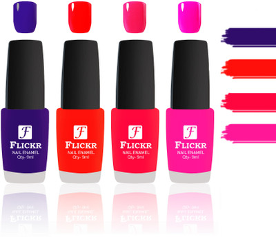 Flickr Evergreen Nail Polish Combo With Single Coat Application Blue,Red,Sweet Red,Pink(Pack of 4)
Flickr Evergreen Nail Polish Combo With Single Coat Application Blue,Red,Sweet Red,Pink(Pack of 4)