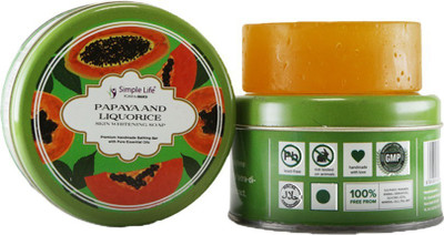 Simple Life PAPAYA & LIQUORICE Handmade Soap(125 g)