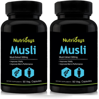 Nutriosys Musli 500mg ( Veg Capsules)-Pack of 2(180 No)