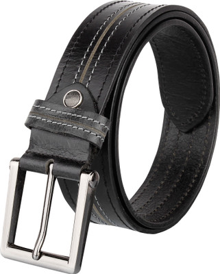 Styler King Men Casual Black Genuine Leather Belt