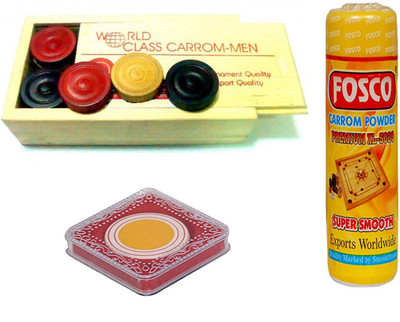 Fosco Carrom Combo B - 250 gm Carrom Powder 1 Set Wooden Carrom-Men Coins & 1 Striker Carrom Pawns(Pack of 24)
Fosco Carrom Combo B - 250 gm Carrom Powder 1 Set Wooden Carrom-Men Coins & 1 Striker Carrom Pawns(Pack of 24)