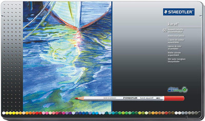 Staedtler Karat Aquarell Premium 125M60 Watercolor Pencil Set in Metal Box Pack of 60 Hexagon Shaped Color Pencils(Set of 60, Multicolor)
Staedtler Karat Aquarell Premium 125M60 Watercolor Pencil Set in Metal Box Pack of 60 Hexagon Shaped Color Pencils(Set of 60, Multicolor)