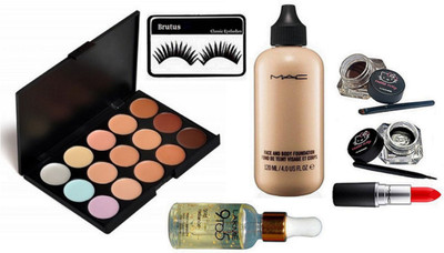 BRUTUS Eyelashes, Mac 15 Shades concealer palette, Hellio Kitty Two Eyeliner, Matte Finish Lipstick, Face & Body Foundation, 9to5 Face Serum(Set of 6)
BRUTUS Eyelashes, Mac 15 Shades concealer palette, Hellio Kitty Two Eyeliner, Matte Finish Lipstick, Face & Body Foundation, 9to5 Face Serum(Set of 6)