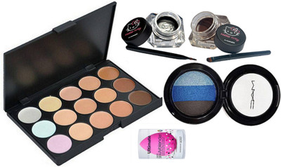 Ultimate Sponge Puff,Mac Professional 15 Shades Concelaer Palette,Hello Kitty Eyeliner 2 Way Black & Brown,Minralize 3 Shades Eyesadow(Set of 4)
Ultimate Sponge Puff,Mac Professional 15 Shades Concelaer Palette,Hello Kitty Eyeliner 2 Way Black & Brown,Minralize 3 Shades Eyesadow(Set of 4)