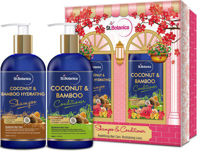 StBotanica Coconut Oil & Bamboo Hair Strengthening Shampoo + Coconut & Bamboo Hair Conditioner, 300ml(Set of 2)
StBotanica Coconut Oil & Bamboo Hair Strengthening Shampoo + Coconut & Bamboo Hair Conditioner, 300ml(Set of 2)