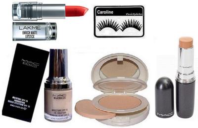 caroline Eyelashes,Mac mineralize Moisture Spf 15 foundation, lightfull compact, Stick Concealer Studio Fix Fluid Spf 15& lakme 9to5 matte enrich lipstick(Set of 5)
caroline Eyelashes,Mac mineralize Moisture Spf 15 foundation, lightfull compact, Stick Concealer Studio Fix Fluid Spf 15& lakme 9to5 matte enrich lipstick(Set of 5)