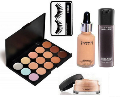 BRUTUS Eyelashes, Mac 15 Shades Concealer Palette, Studio Waterweight Foundation, Losse Powder, Prep + Prime Moisture Infusion Face Serum(Set of 5)
BRUTUS Eyelashes, Mac 15 Shades Concealer Palette, Studio Waterweight Foundation, Losse Powder, Prep + Prime Moisture Infusion Face Serum(Set of 5)