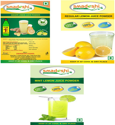 smadeshi Ginger Lemon juice zip pack (100 grams) Pack of 3 with free Regular Lemon juice zip pack (17 grams) 5pcs, Mint Lemon juice zip pack (17 grams) 5pcs(117 g, Pack of 3)
smadeshi Ginger Lemon juice zip pack (100 grams) Pack of 3 with free Regular Lemon juice zip pack (17 grams) 5pcs, Mint Lemon juice zip pack (17 grams) 5pcs(117 g, Pack of 3)